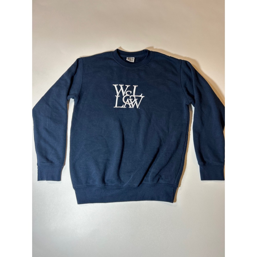 MDT Classics Sweatshirt Mens Small Navy Blue Excellent W&L Law Embroidered Logo